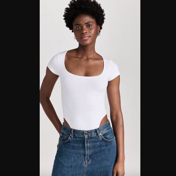 RE/DONE x Pamela Anderson Square Neck Thong Bodysuit M NWT - Picture 1 of 9